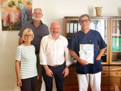 Foto: DCIG (Sonja Ohligmacher, Rudi Eckmüller, Dr. Roland Zeh, Prof. Prof. Dr. Marcus Suckfüll